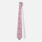 Rot-Weiß und Blau-Print-Necktie Krawatte (Vorderseite)