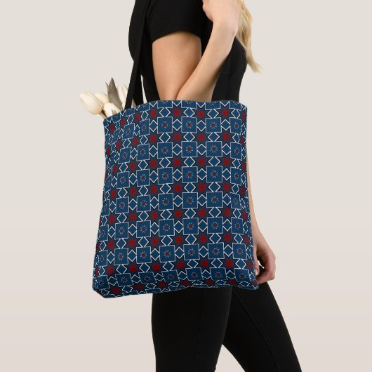 Rot, Weiß und Blau Pysanky Tasche (Von Nahem)