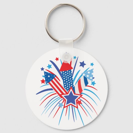 Rot, weiß und blau schlüsselanhänger (Vorderseite)