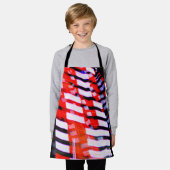 Rot weiß und Blau Schürze (Getragen)