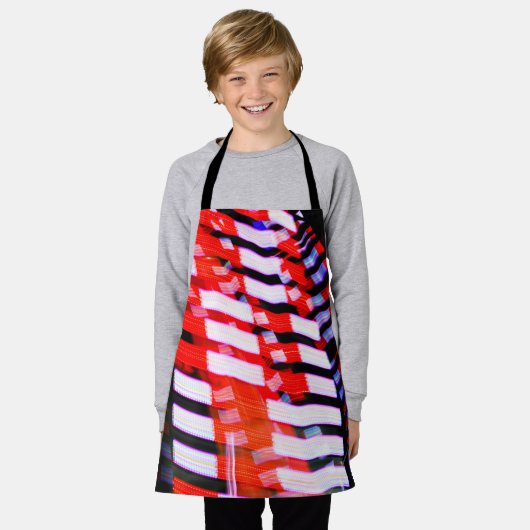 Rot weiß und Blau Schürze (Getragen)