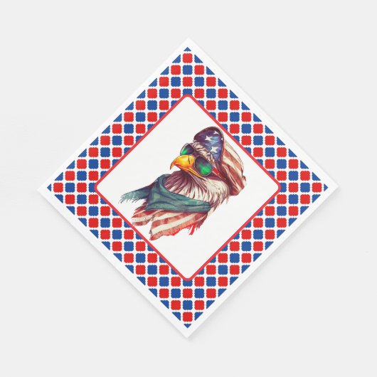 Rot weiß und blau serviette (Ecke)