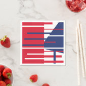 Rot, Weiß und Blau Serviette (Beispiel)