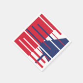 Rot, Weiß und Blau Serviette (Ecke)