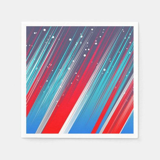 Rot, Weiß und Blau Serviette (Vorderseite)