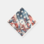 Rot weiß und Blau Serviette (Ecke)