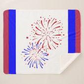 Rot, Weiß und Blau Sherpadecke (Vorderseite (Horizontal))