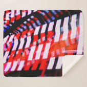 Rot weiß und Blau Sherpadecke (Vorderseite (Horizontal))