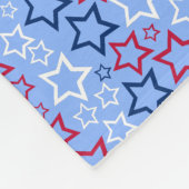 Rot, Weiß und Blau-Sterne Fleece Blanket (Ecke)