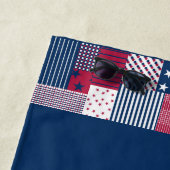 Rot, Weiß und Blau Strandtuch (Beispiel)