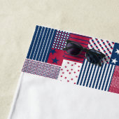 Rot, Weiß und Blau Strandtuch (Beispiel)