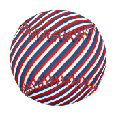 Rot, Weiß und Blau Streifen Baseball (Vorderseite)