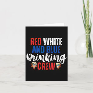 Rot weiß und blau trinken Crew Party Bierbraun Karte