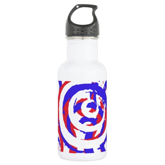 Rot weiß und Blau Trinkflasche (Vorderseite)
