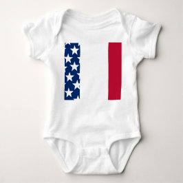 Rot, Weiß und Blau US Flagge 4. Juli Baby Strampler