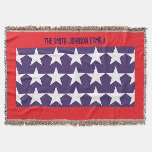 Rot-Weiß und Blau US Flagge 4. Juli Decke