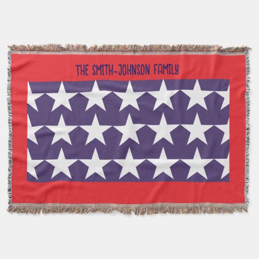 Rot-Weiß und Blau US Flagge 4. Juli Decke (Vorderseite)