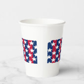 Rot, Weiß und Blau US Flagge 4. Juli Pappbecher (Rechts)