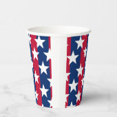 Rot, Weiß und Blau US Flagge 4. Juli Pappbecher (Rechts)