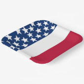 Rot, Weiß und Blau US Flagge 4. Juli Pappteller (Gewinkelt)