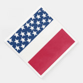 Rot, Weiß und Blau US Flagge 4. Juli Serviette (Ecke)