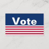 Rot weiß und blau wählen visitenkarte (Vorderseite)