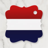Rot-Weiß und Blau-zeitgenössisches Design Geschenkanhänger (Rückseite)