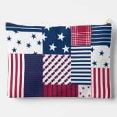 Rot, Weiß und Blau Zubehörtasche (Rückseite)