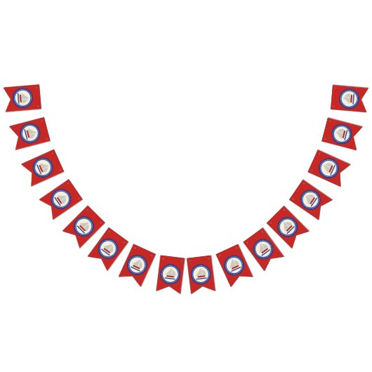 Rot-, Weiß- und Blaubanner Wimpelkette (Alle)