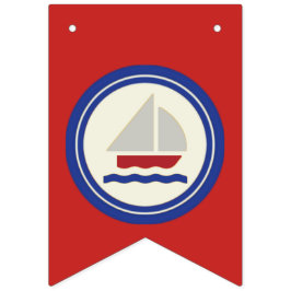 Rot-, Weiß- und Blaubanner Wimpelkette