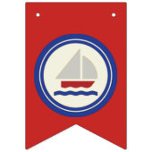 Rot-, Weiß- und Blaubanner Wimpelkette (Erste Fahne)