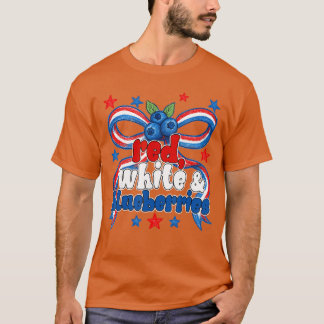 Rot Weiß und Blaubeeren Familienjunge T-Shirt