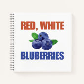 Rot, Weiß und Blaubeeren Notizblock (Vorderseite)