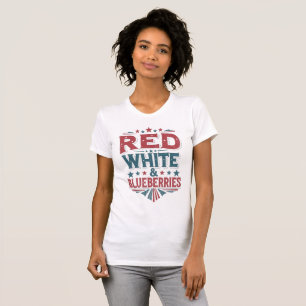 Rot, Weiß und Blaubeeren Patriot Freiheit  T-Shirt