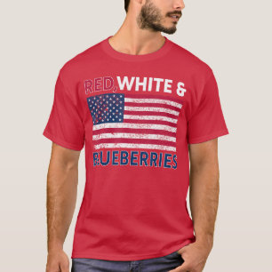 Rot Weiß und Blaubeeren Patriot retro T-Shirt