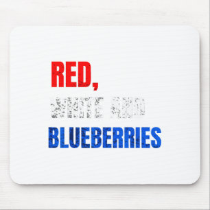 Rot Weiß Und Blaubeeren Patriotischer Spaß Sommerp Mousepad