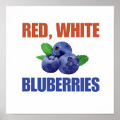Rot, Weiß und Blaubeeren Poster (Vorne)