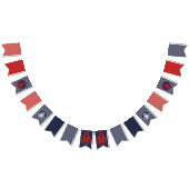 Rot-Weiß- und Blaue-Jagdfahnen Wimpelkette (Alle)