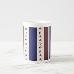 Rot-Weiß- und Blaue Spezialitäten-Tasse Porzellantasse