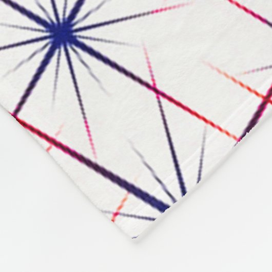 Rot-Weiß- und blaue Sternexplosionen Fleecedecke (Ecke)