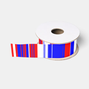 Rot-Weiß und Blaue Streifen Ripsband