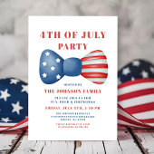 Rot, Weiß und Blauer Bow 4. Juli Einladung