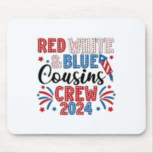 Rot-Weiß und Blauer Cousin Crew 4. Juli Cousin Mousepad