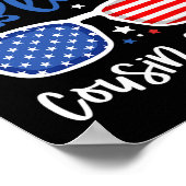 Rot-Weiß und Blauer Cousin Crew 4. Juli Kinder uns Poster (Ecke)