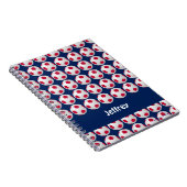 Rot, Weiß und Blauer Fußball, Name, Spirale Notizblock (Rechte Seite)