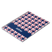 Rot, Weiß und Blauer Fußball, Name, Spirale Notizblock (Linke Seite)