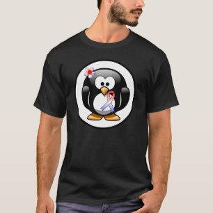 Rot, Weiß und Blauer Gabelbauch T-Shirt