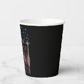 Rot-Weiß- und Blauer Giraffen 4. Juli Pappbecher (Links)