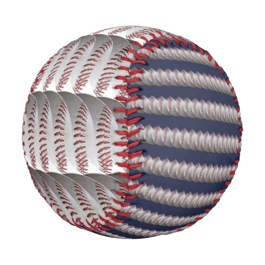 Rot-Weiß- und Blauer-Grafik Baseball (Schrägansicht)