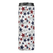 Rot weiß und Blauer Star gesprungen Thermosbecher (Rückseite)